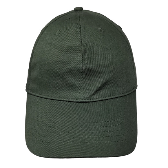 Unbranded Men's Strapback Hat Green Size OSFM Blank Vent Holes - Picture 1 of 7